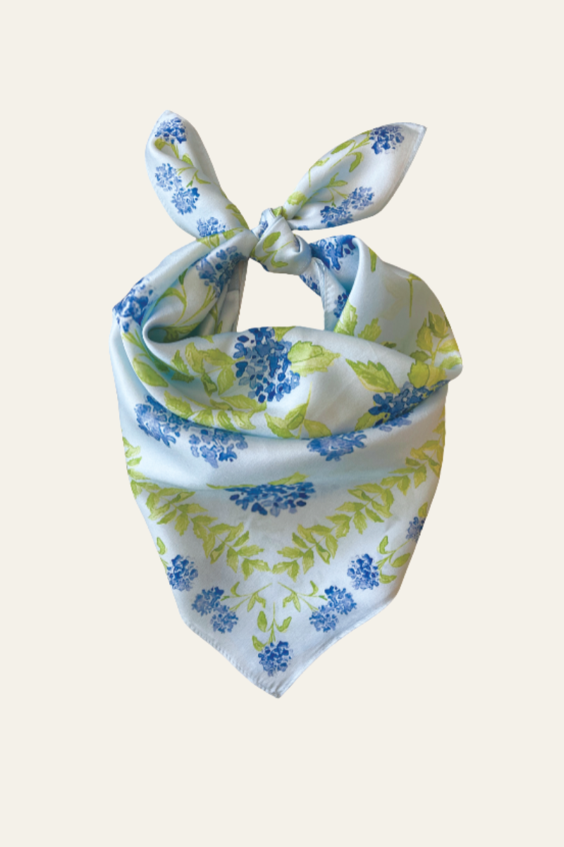 Blue Heirloom Hydrangea Scarf