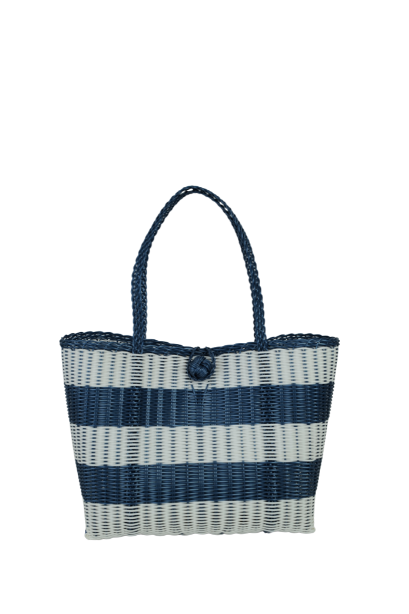 Small | Awning Stripe Fog Blue/White