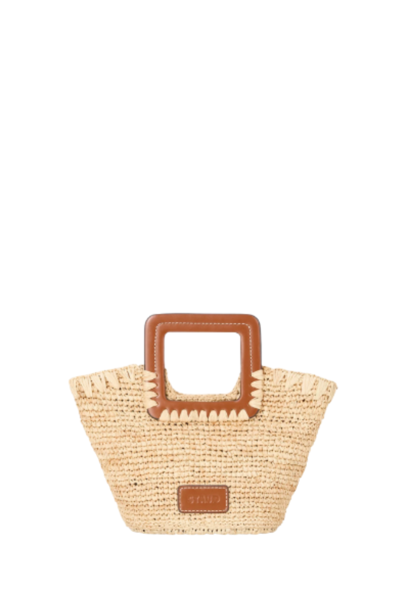Shirley Raffia Mini Bucket Bag