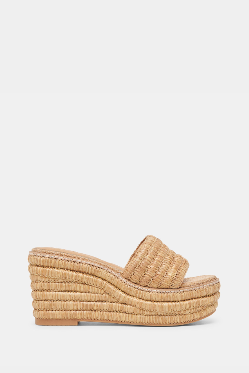 Throne Wedges Light Natural Raffia