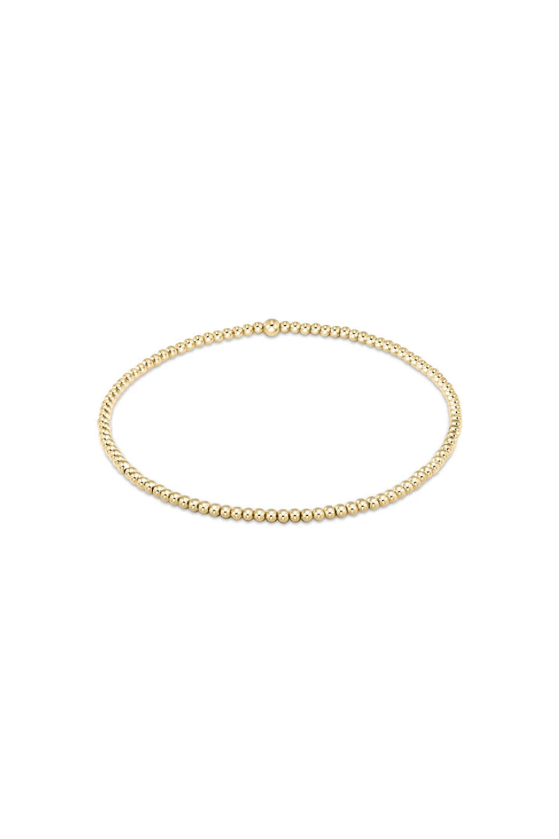 Classic Gold 2mm Bracelet - Pearl 8mm Charm main image 1