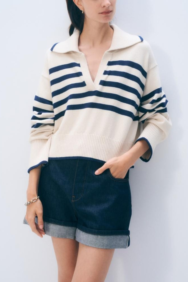 Varsity Cotton Striped Polo