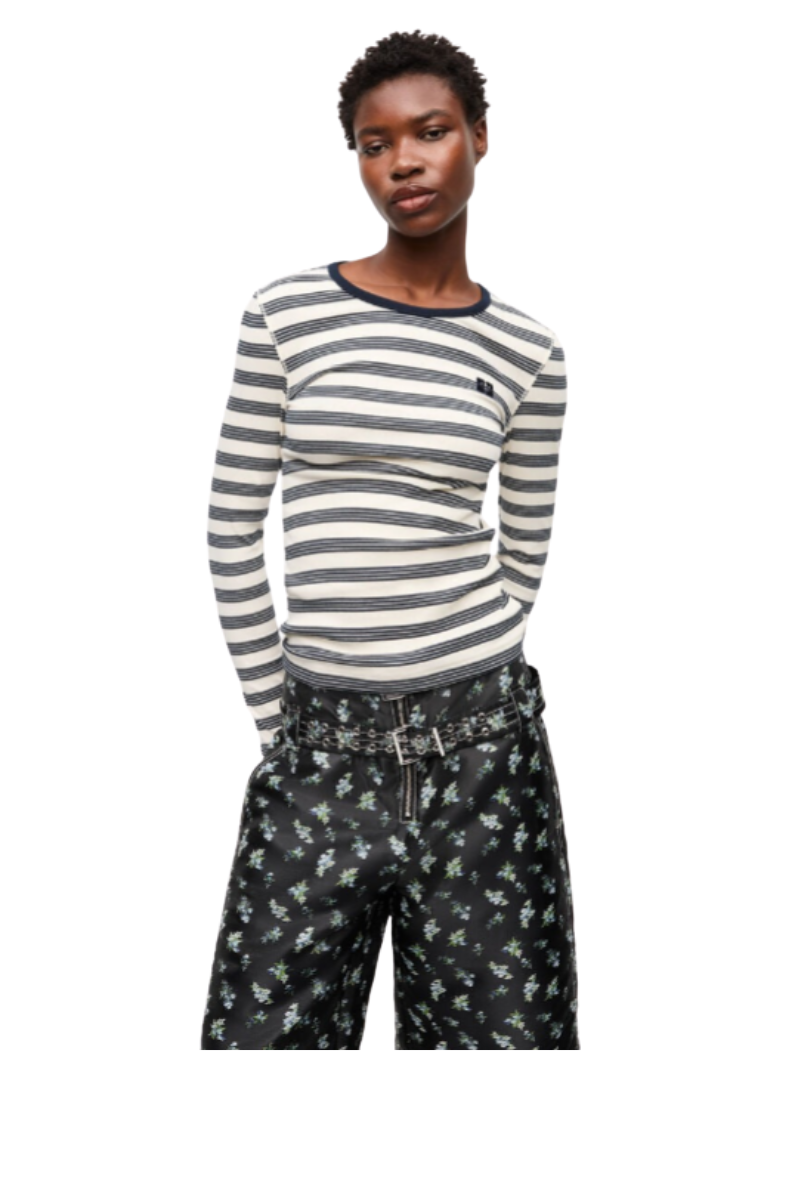 Soft Cotton Stripe Rib Longsleeve