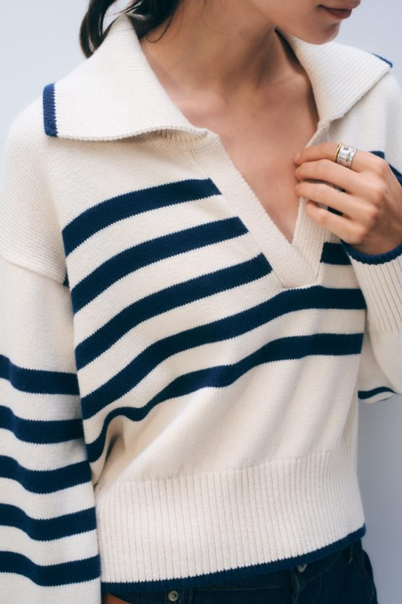 Varsity Cotton Striped Polo