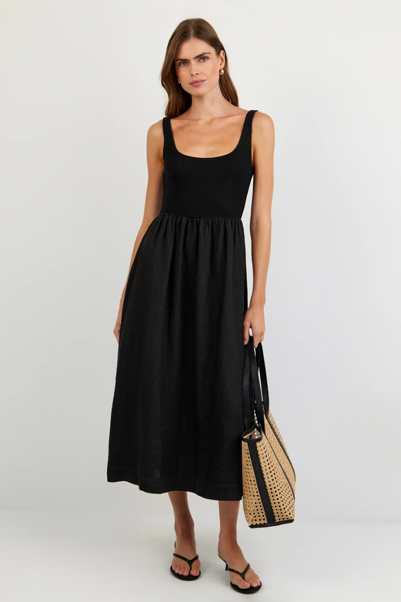 Sleeveless Knit Combo Dress