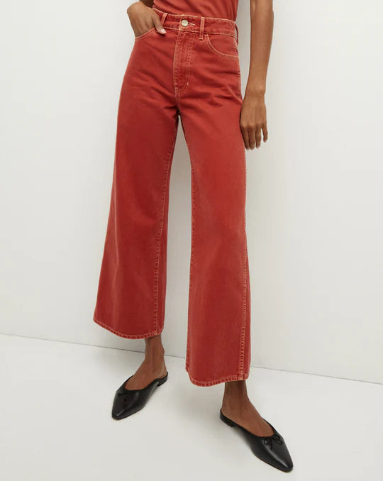 Taylor Cropped High Rise Wide-Leg Jean