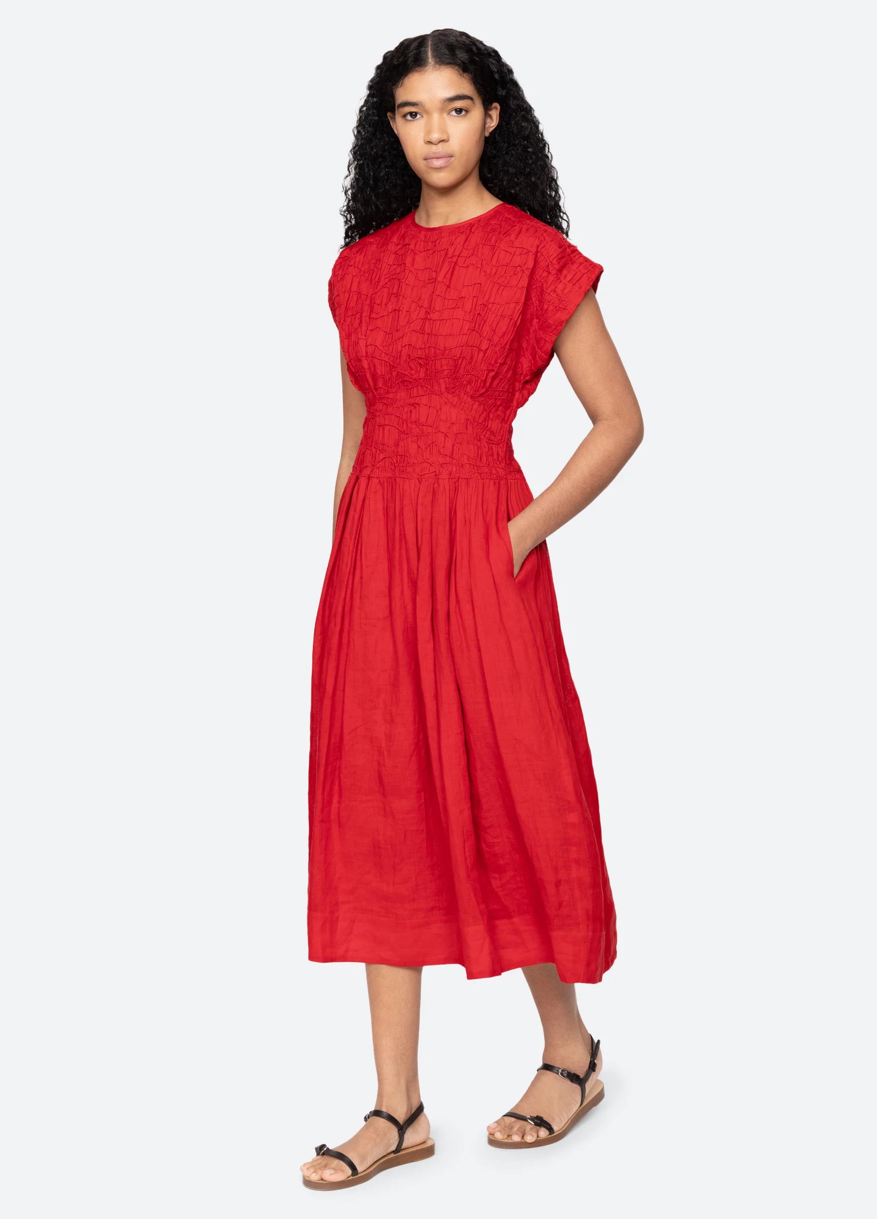 Imogen Solida Midi Dress