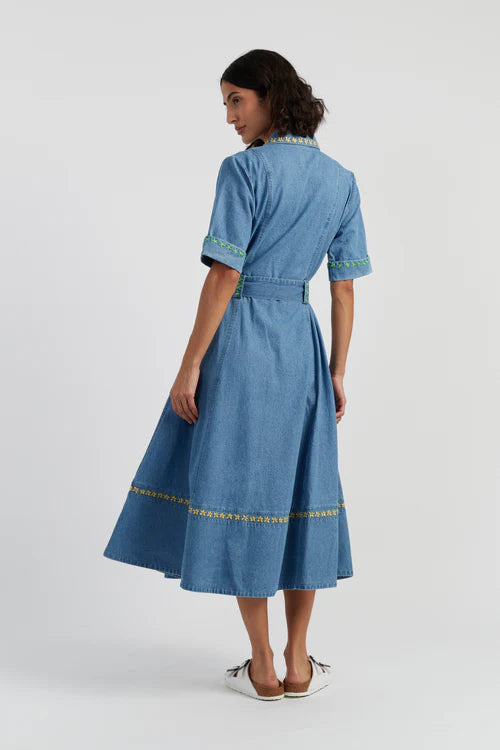 Chambray Buttercup Shirt Dress