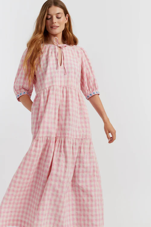 Gingham Daisy Day Dress