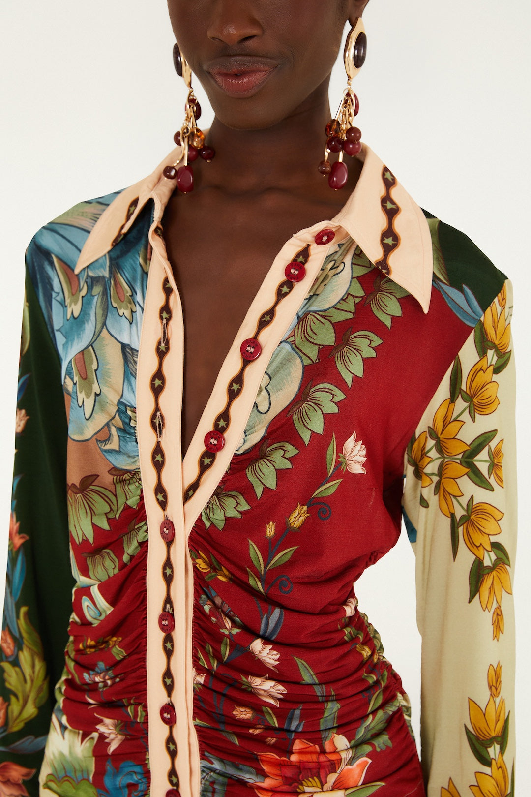 LUNAR BOHO MULTICOLOR JERSEY BLOUSE