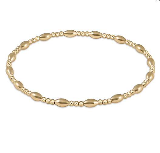 Harmony Sincerity Pattern 2mm Bead Bracelet- Gold