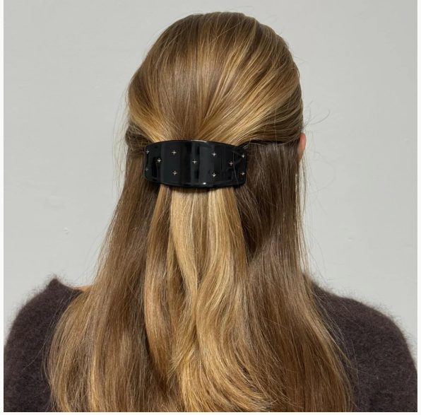 Ponytail Barrette in Midnight Magic