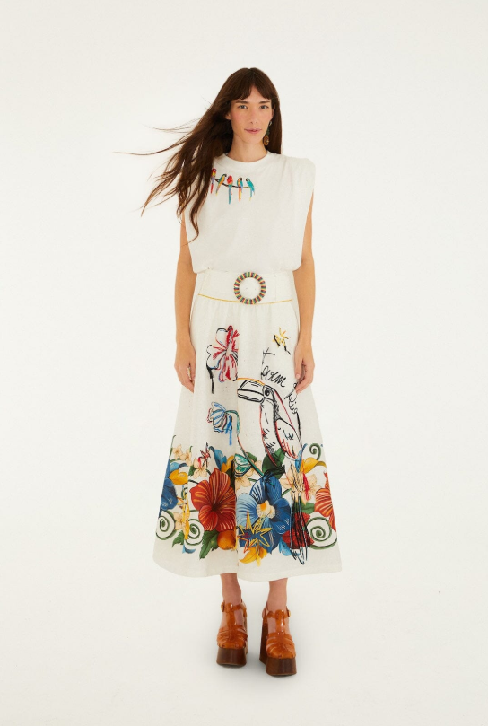 Birds on Branch Shoulder Pads Tank Top