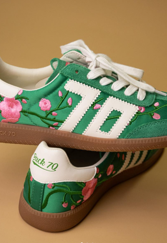 Back 70 Streetwear Ghost C26 in Floral Green Sneakers