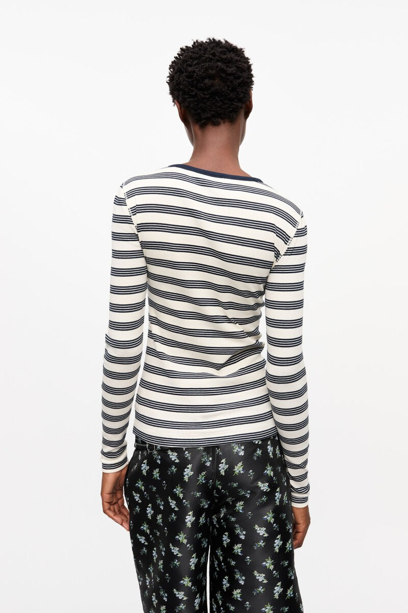Soft Cotton Stripe Rib Longsleeve