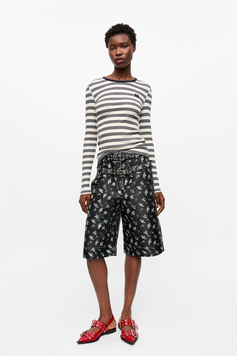 Soft Cotton Stripe Rib Longsleeve