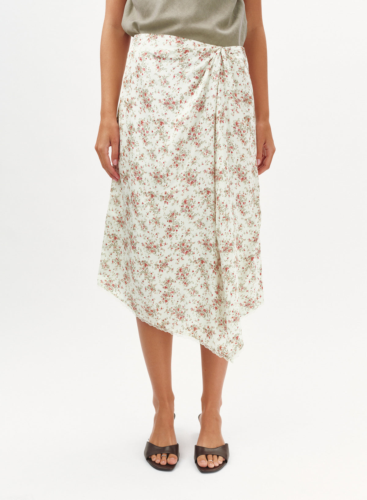 B30089-N65-304 - DRAPED MIDI SKIRT