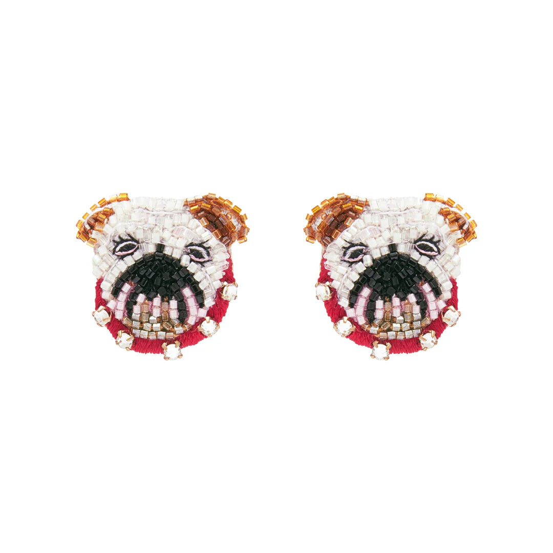 Bulldog Stud Earring