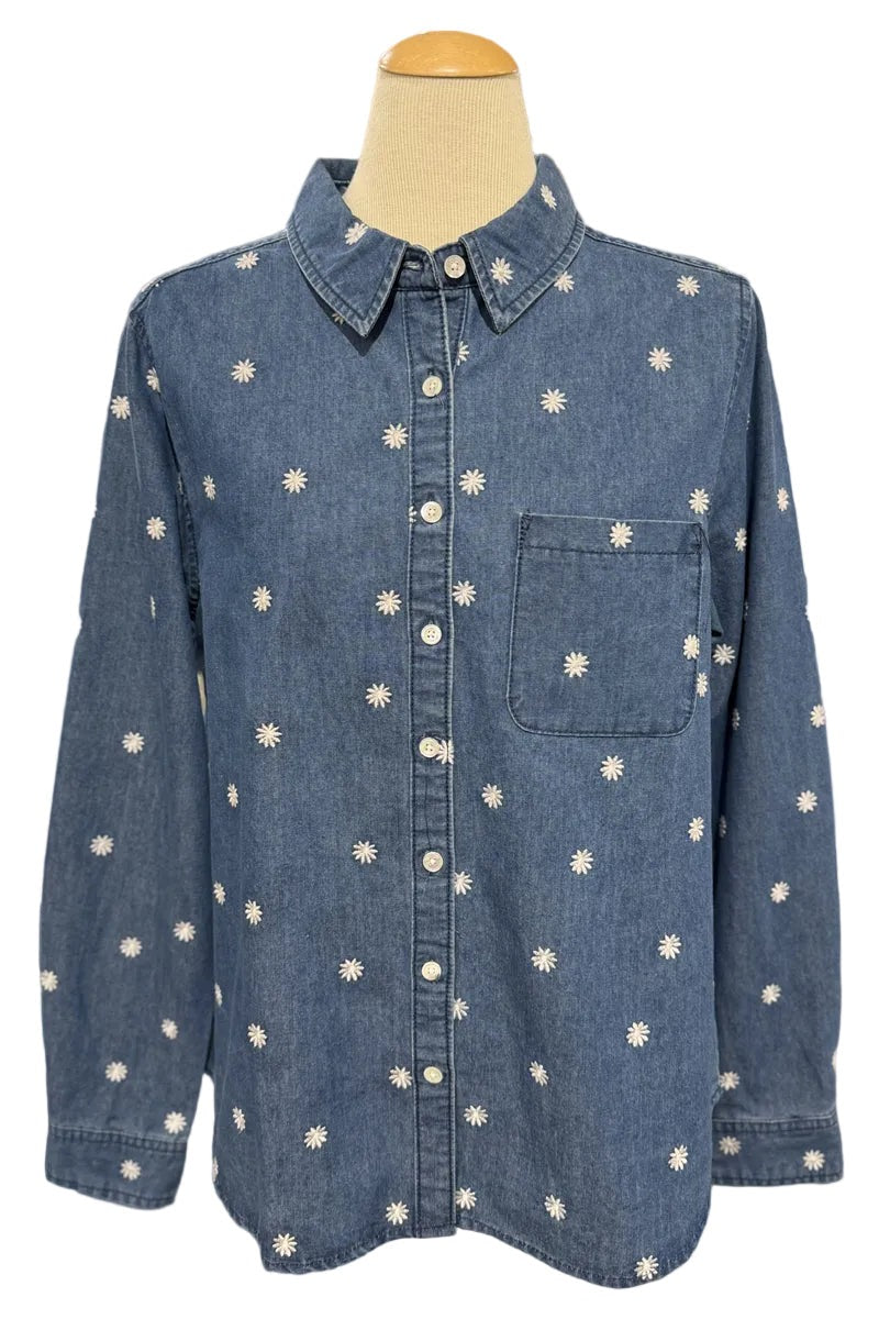 Dylan by True Grit Dakota Button-Up in Denim