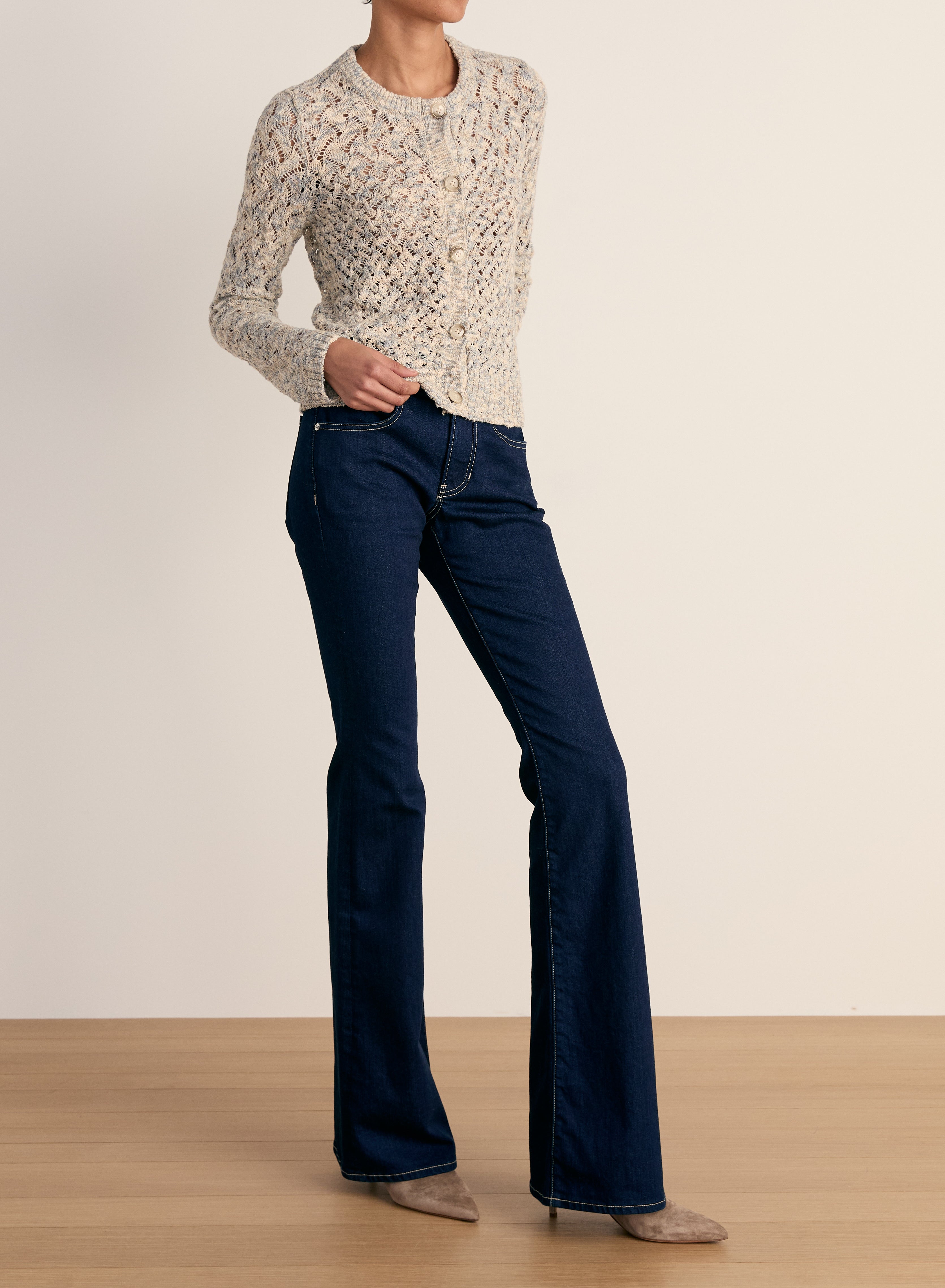 BEVERLY MID RISE SKINNY FLARE