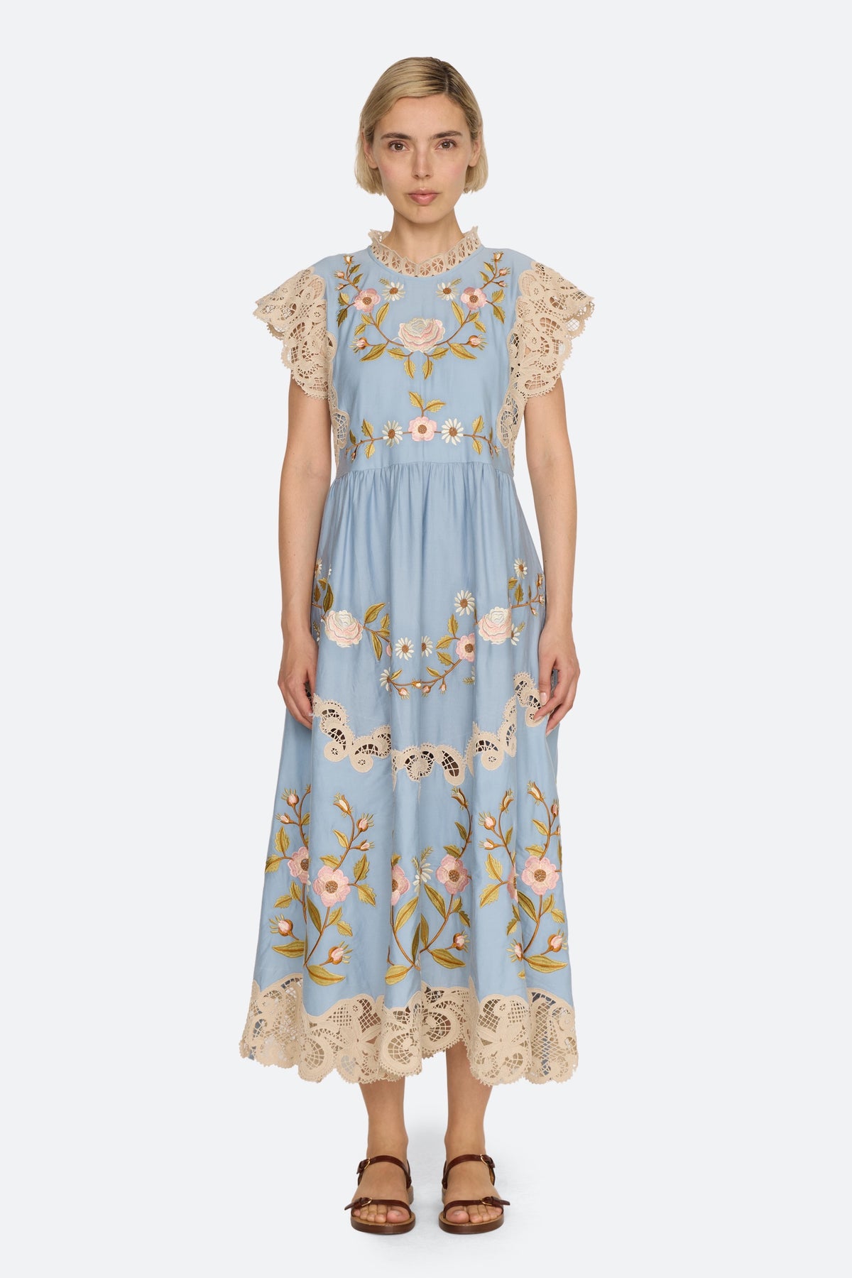 SHIRA EMB SLVLESS MIDI DRESS (D2)