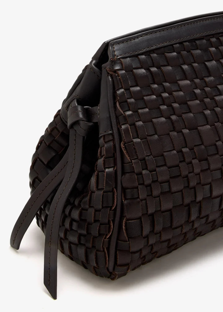 Maude Convertible Woven Clutch