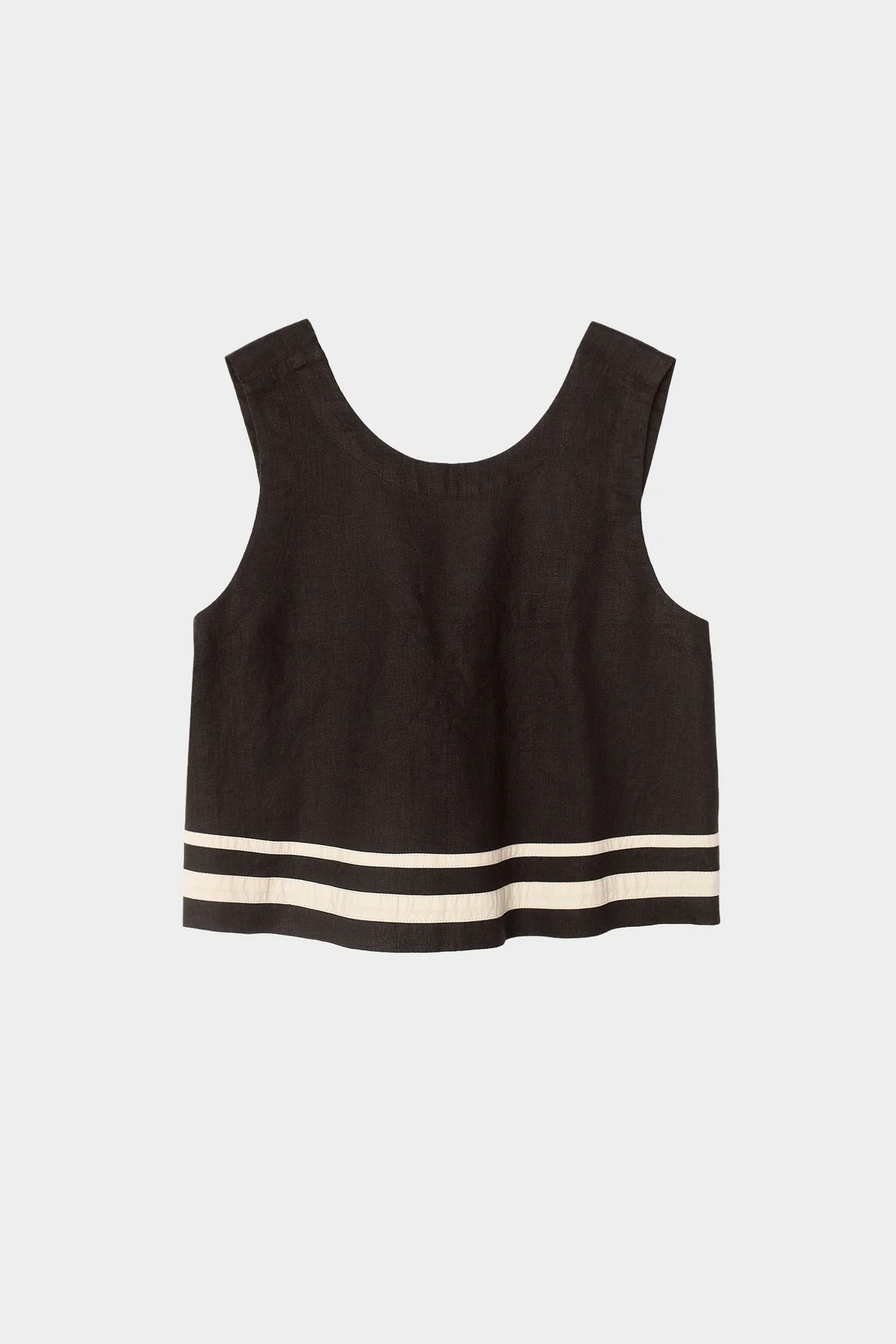 Black Linen Leni Top