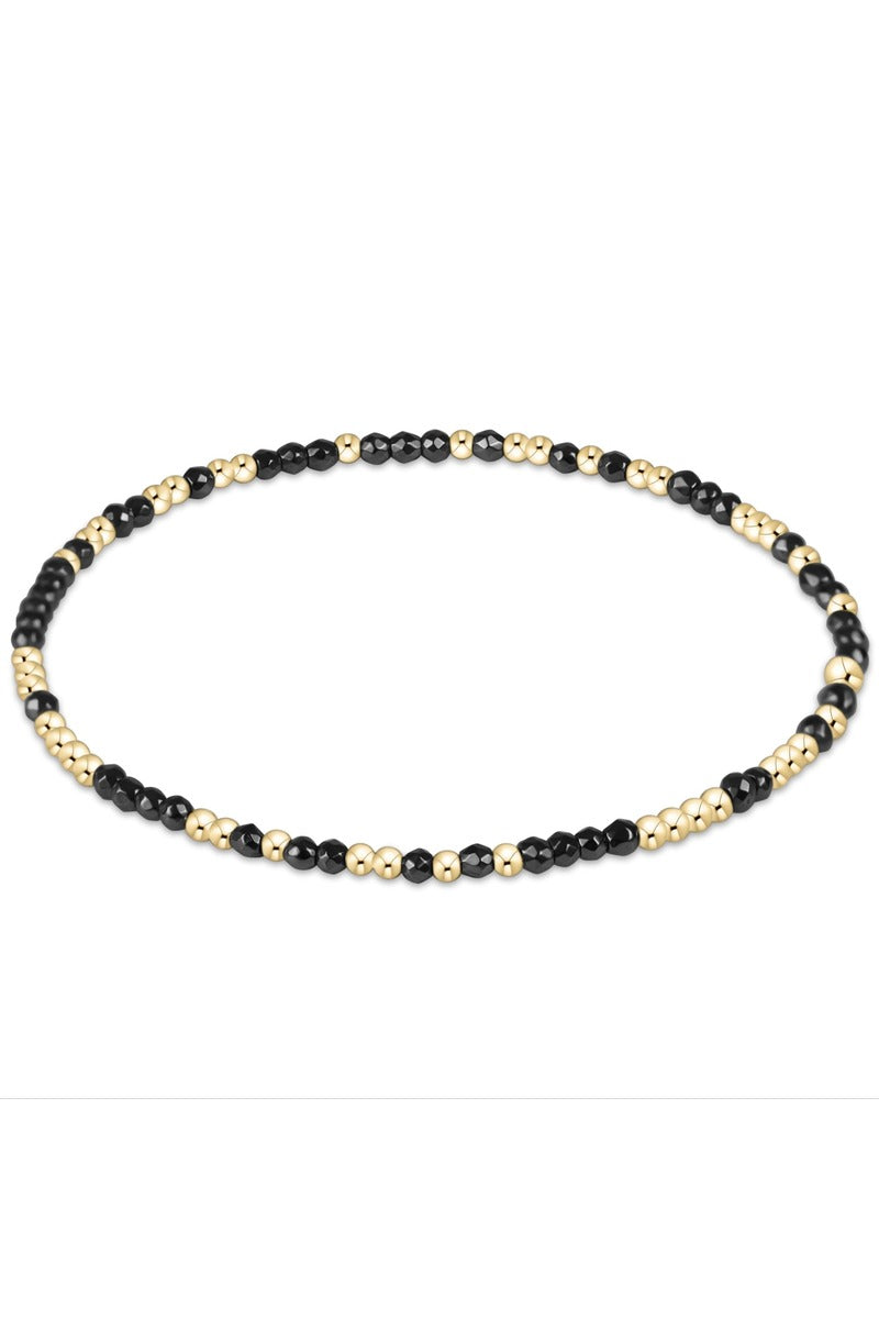 Hope Unwritten Faceted Hematite 2mm Bead Bracelet