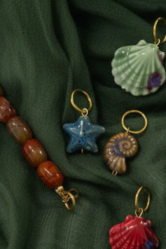 Ceramic Blue Starfish Charm