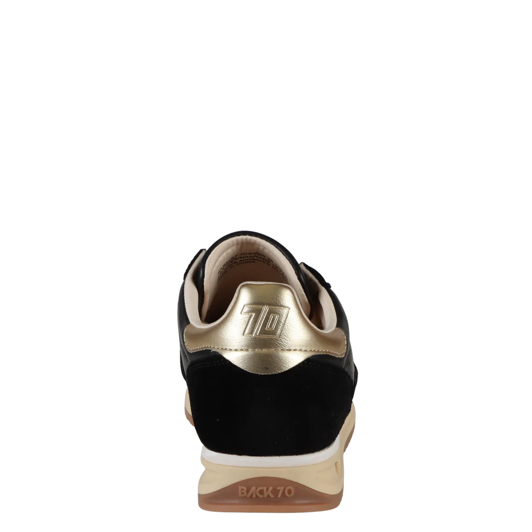 Back 70 Streetwear Jogger Sneaker Black and Gold