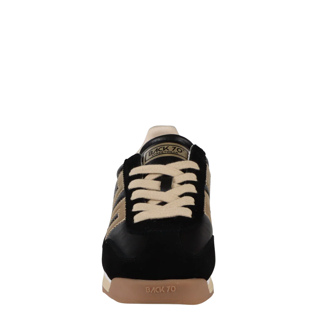 Back 70 Streetwear Jogger Sneaker Black and Gold