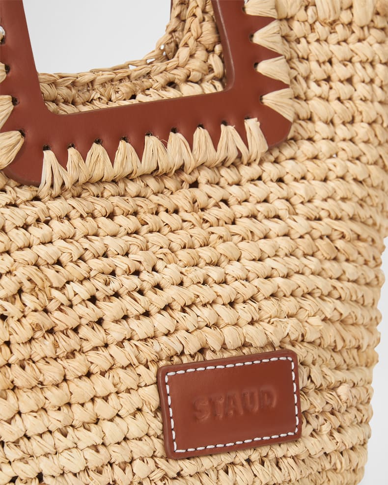 Shirley Raffia Mini Bucket Bag