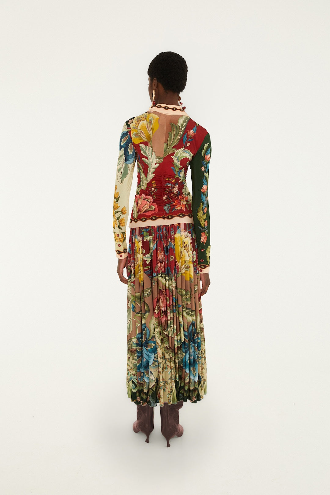 LUNAR BOHO MULTICOLOR MIDI SKIRT