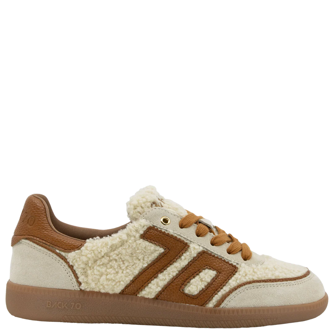 Back 70 Streetwear Teddy FU Sneaker Milk Ice Cuoio