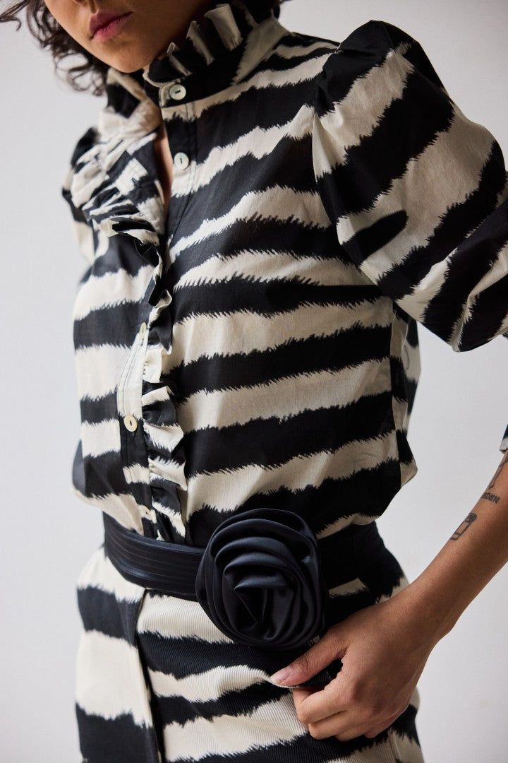 Frilled Button Down