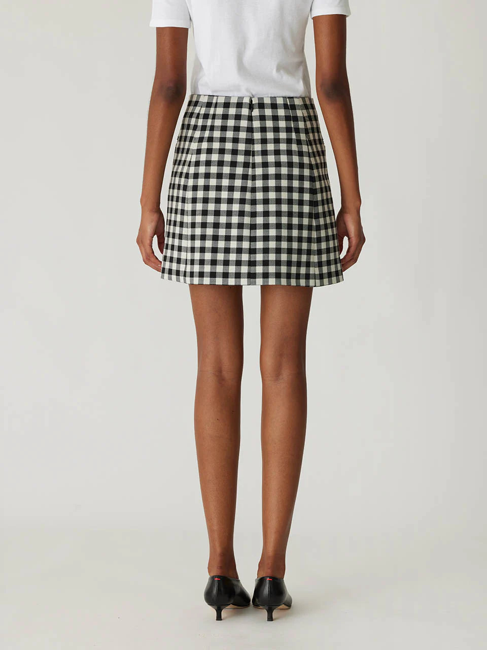 Phillipa Check Button Front Skirt