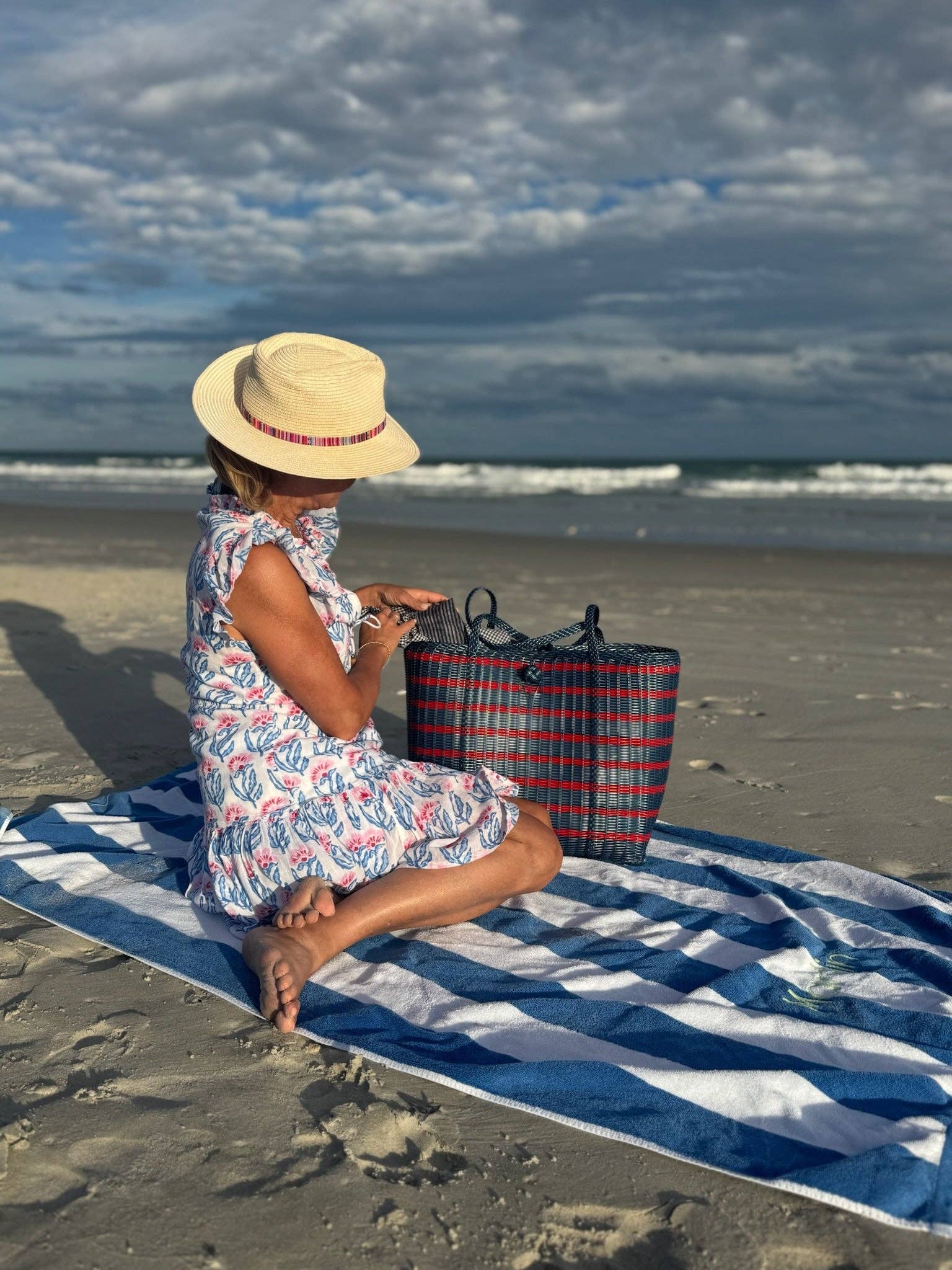 Medium | Sailor Stripe Fog Blue/Red