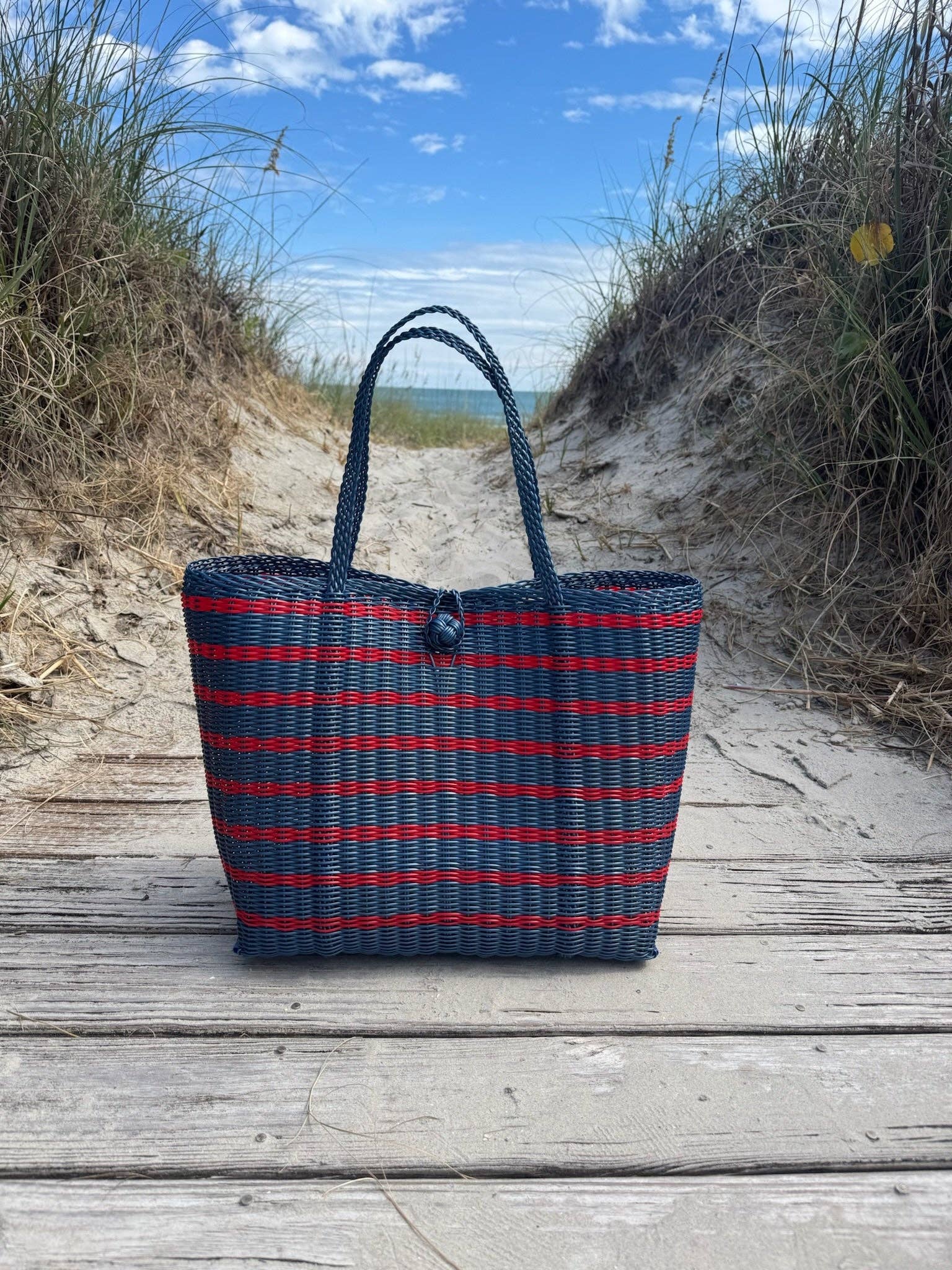 Medium | Sailor Stripe Fog Blue/Red