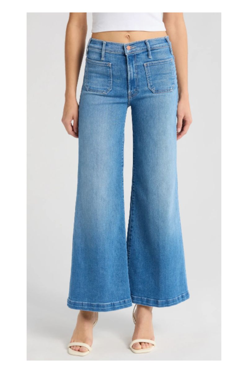 Lil' Hustler Roller Patch Pocket Sneak Wide Leg Jeans