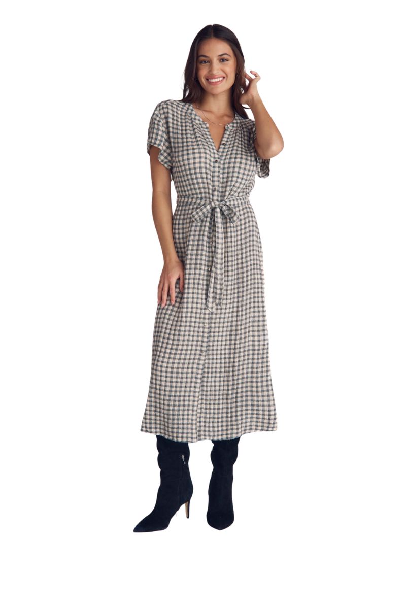 Cap Sleeve Maxi Shirt Dress