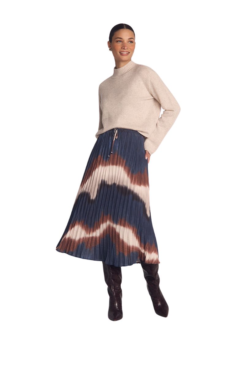Pleated Skirt with Tie