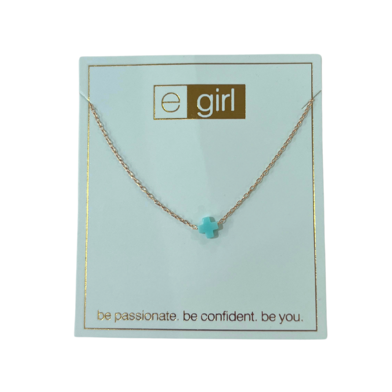 egirl 14" Necklace Gold - Signature Cross Small Mint