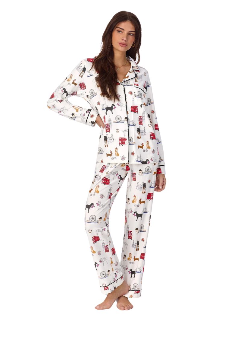 Loyal Londoners Long Sleeve Classic Stretch Jersey PJ set