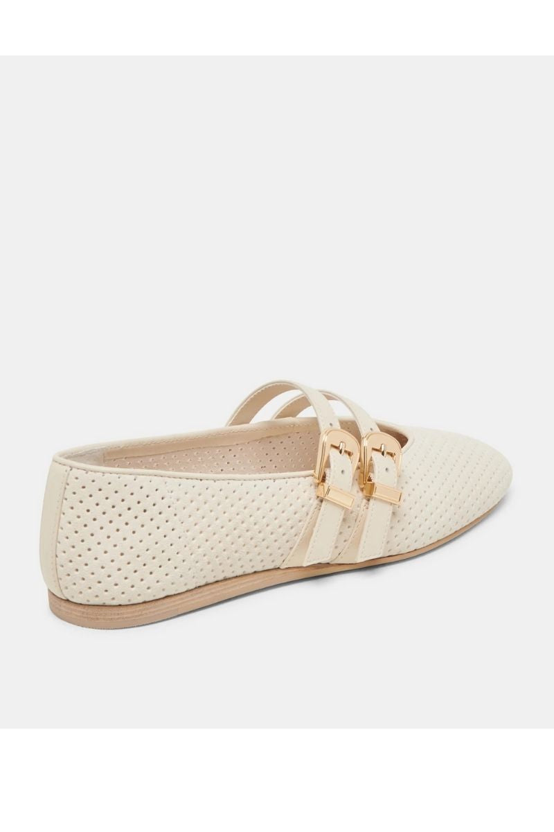 Baylee Perforated Suede Flat