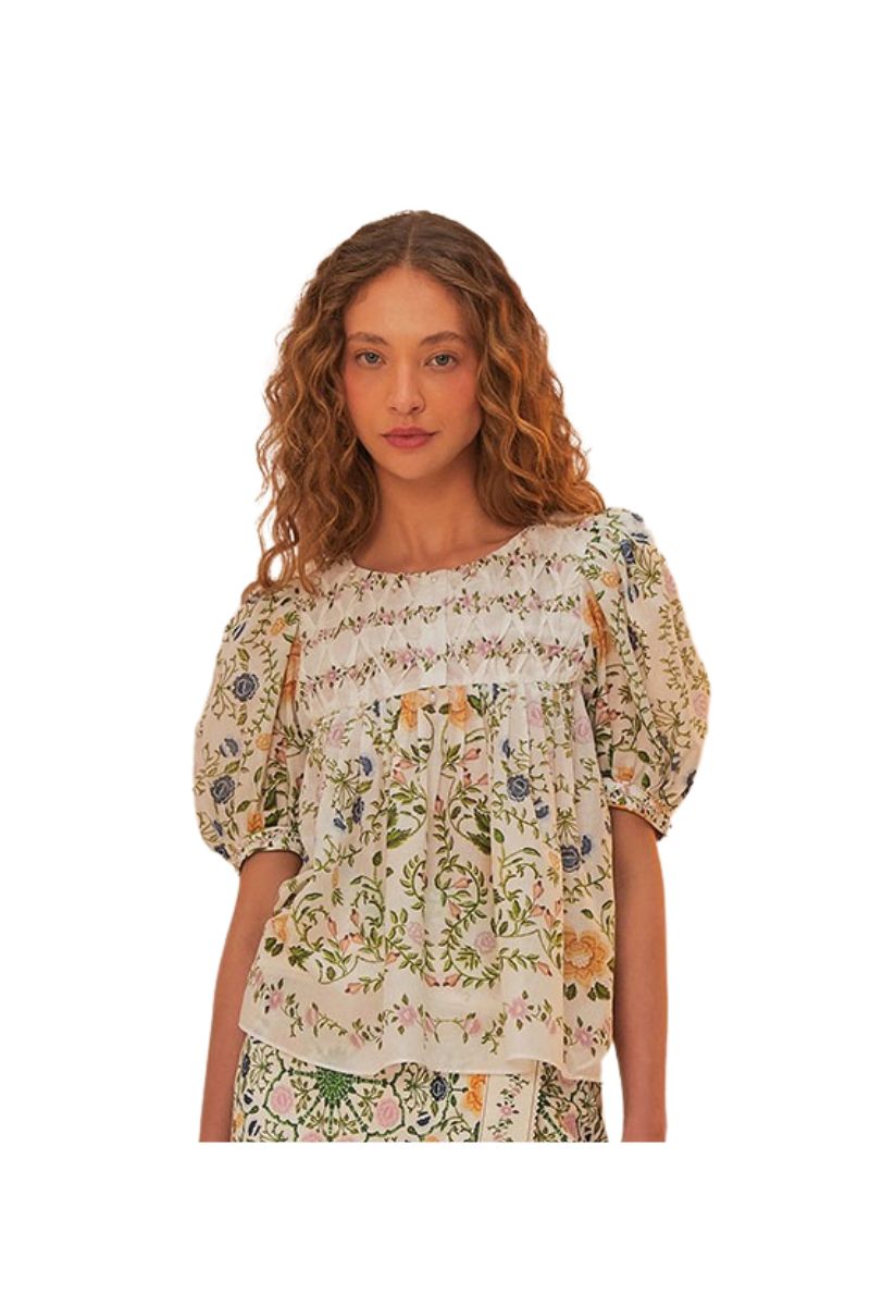 Folk Floral Blouse