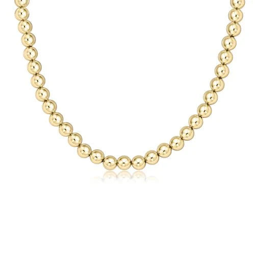 15" Choker Classic Gold 8mm Bead