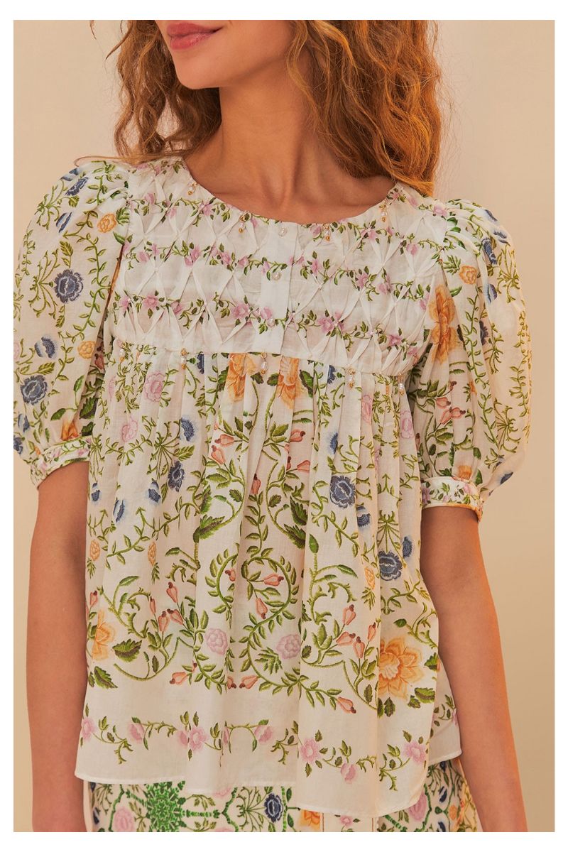 Folk Floral Blouse