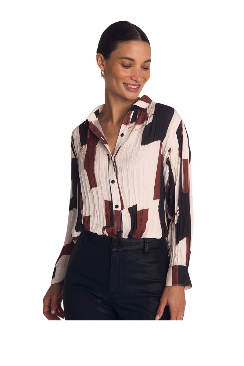 Pleated Button Down