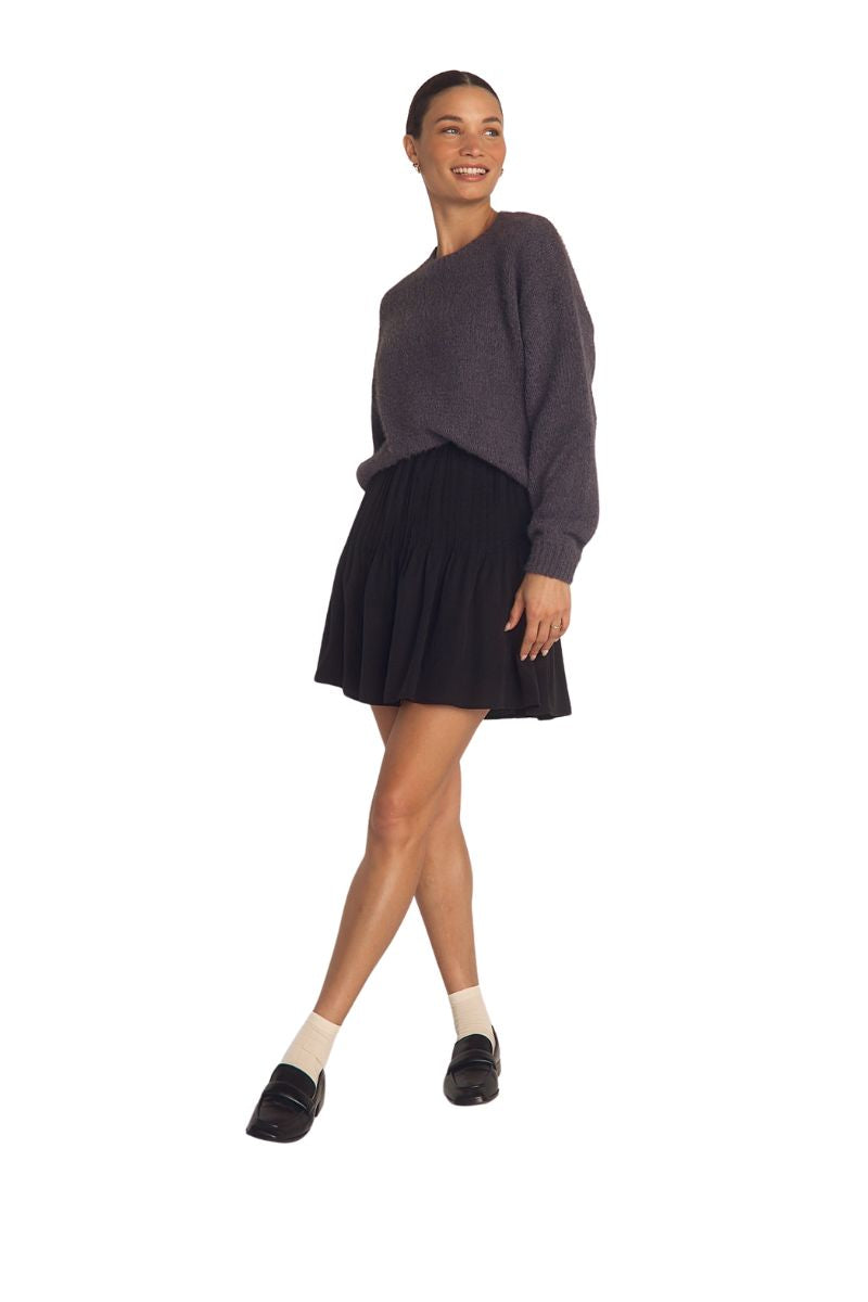 Pintuck Mini Skirt
