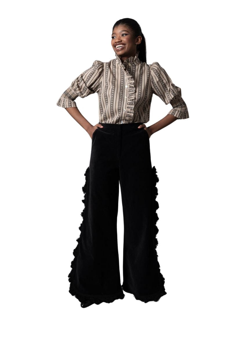 Frilled Button Down